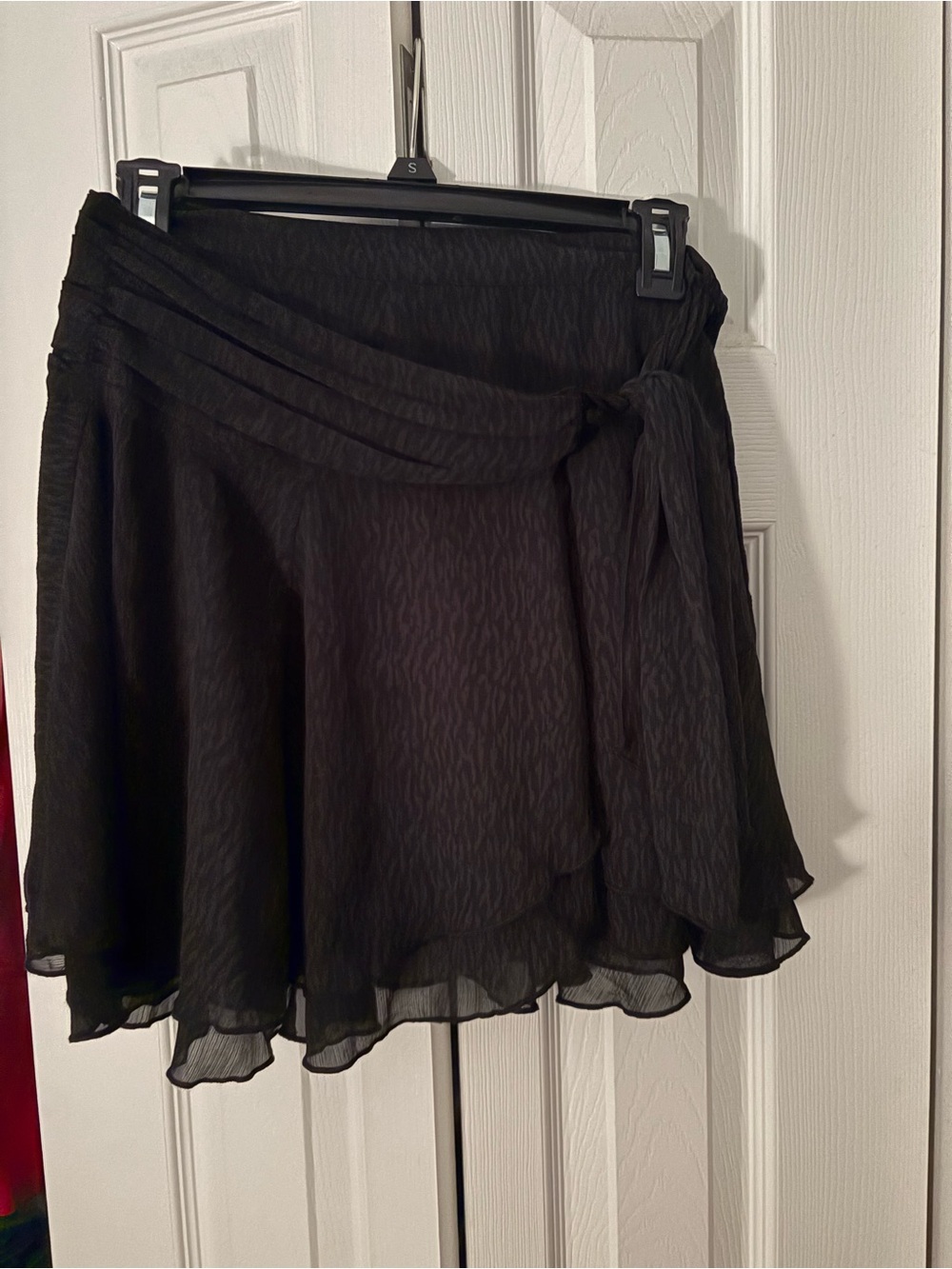 aerie Black Circle Skater Mini Skirt